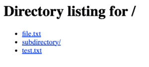 directory listing