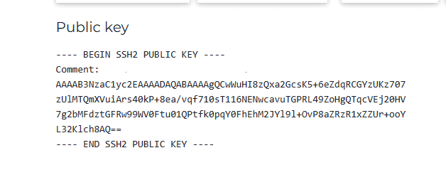 SSH2 RSA public key